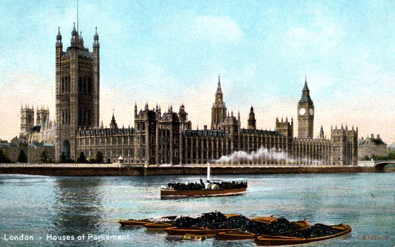 The Houses of Parliament, Westminster, Londýn, počátek 20. století od Unbekannt