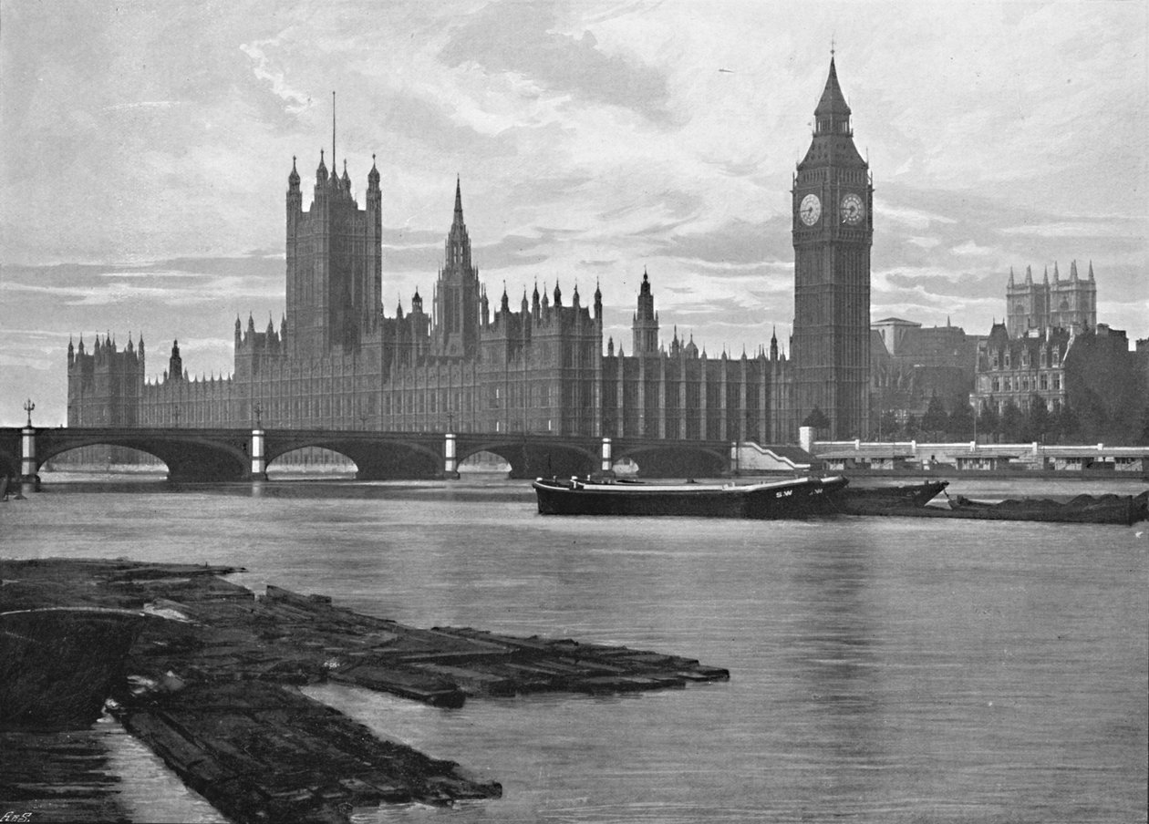 The Houses of Parliament, c1896 od Unbekannt