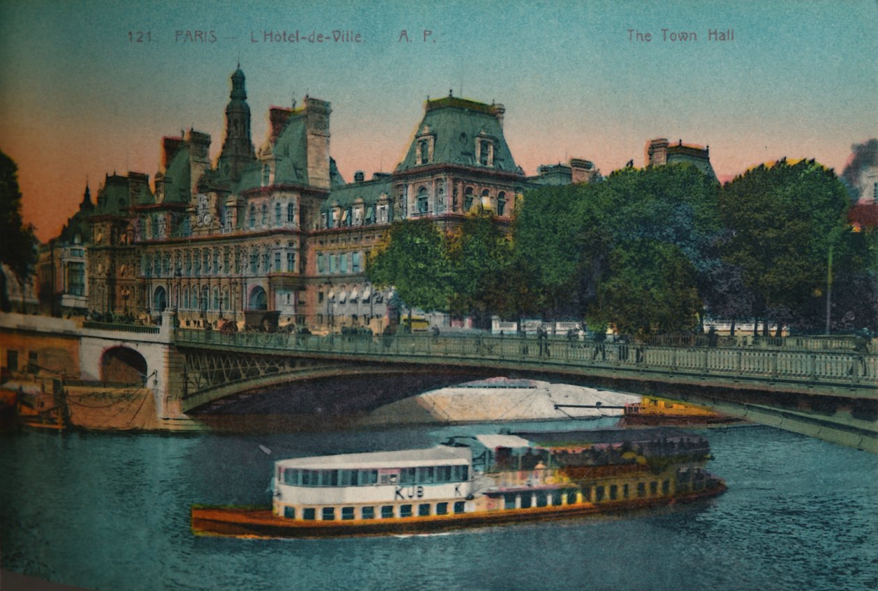 Hotel de Ville, Paříž, c1920 od Unbekannt