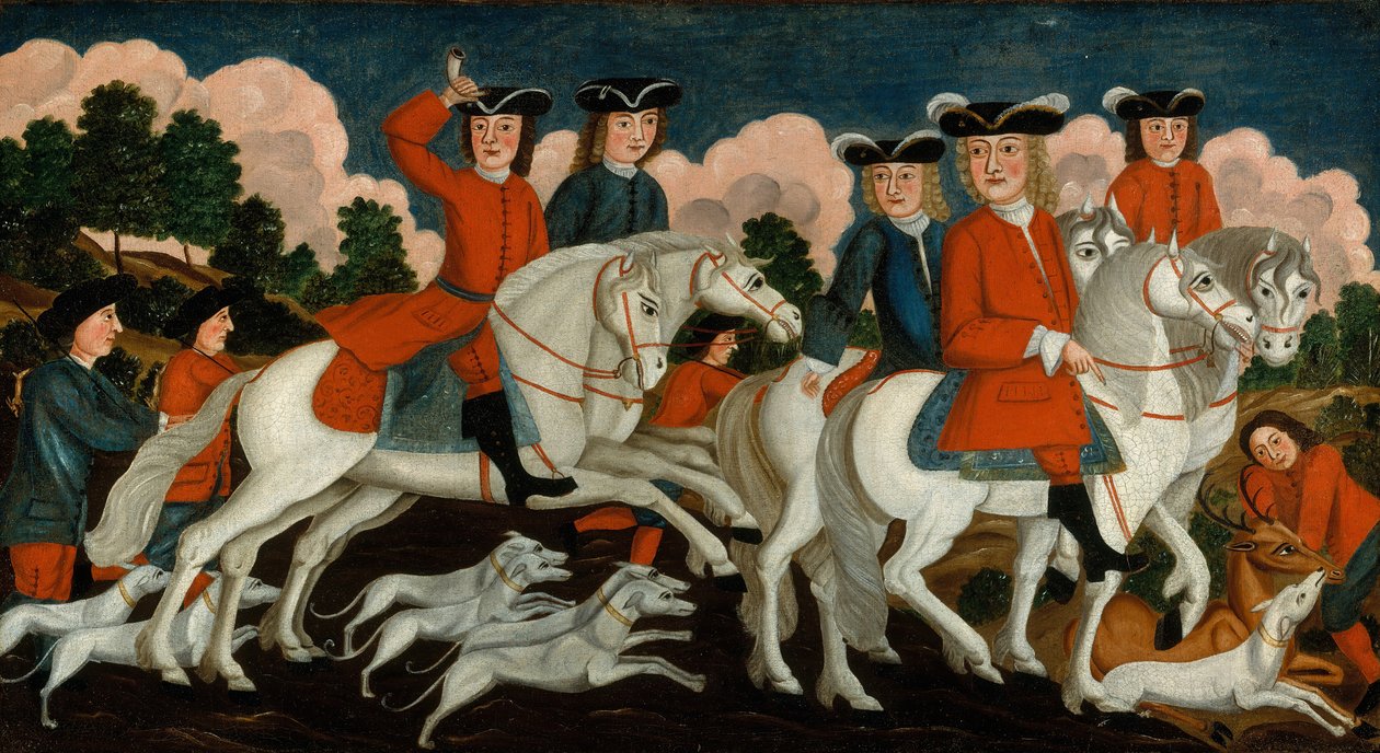 The Hunting Party New Jersey, ca. 1750. od Unbekannt