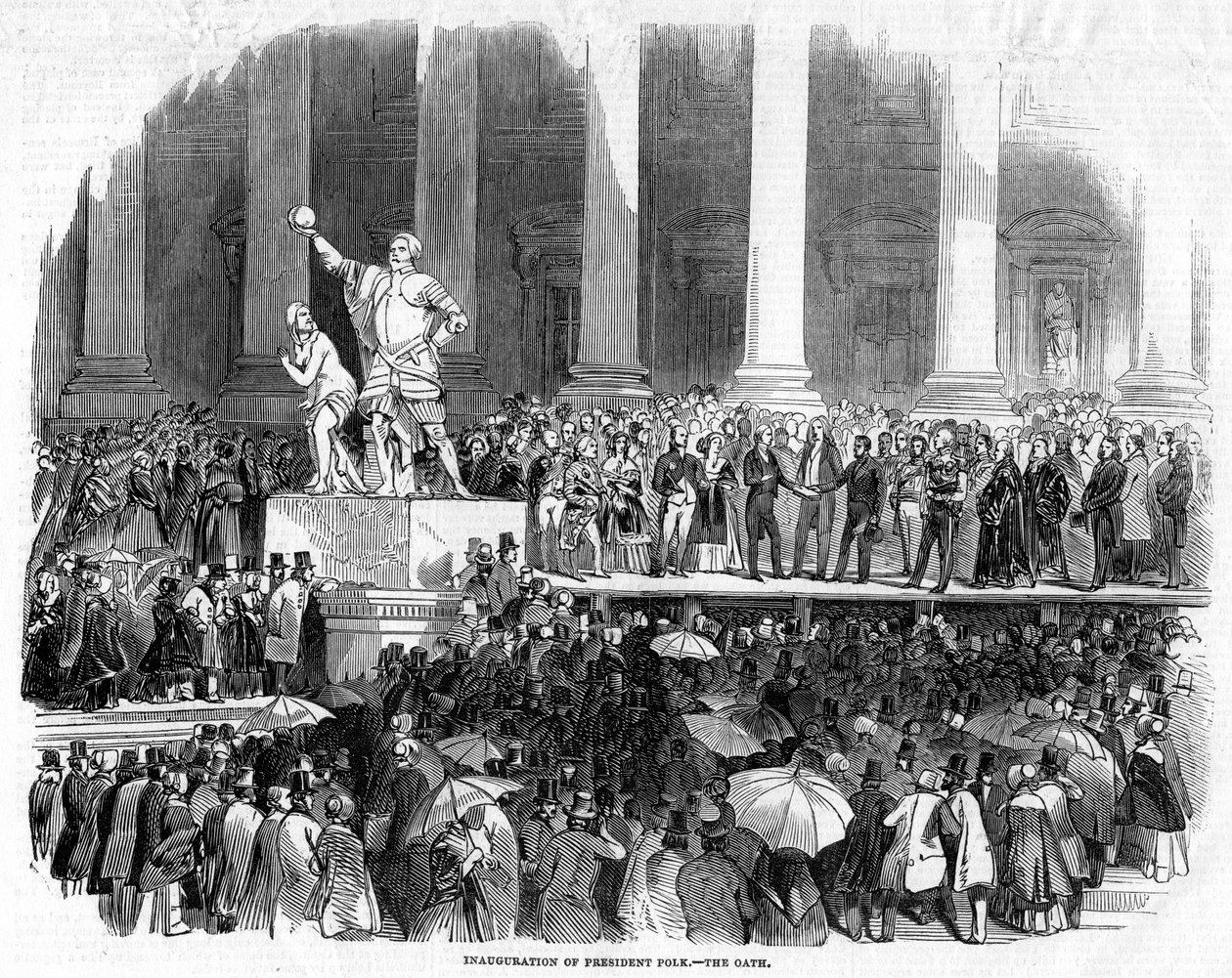 Inaugurace prezidenta Polka, 1845 od Unbekannt