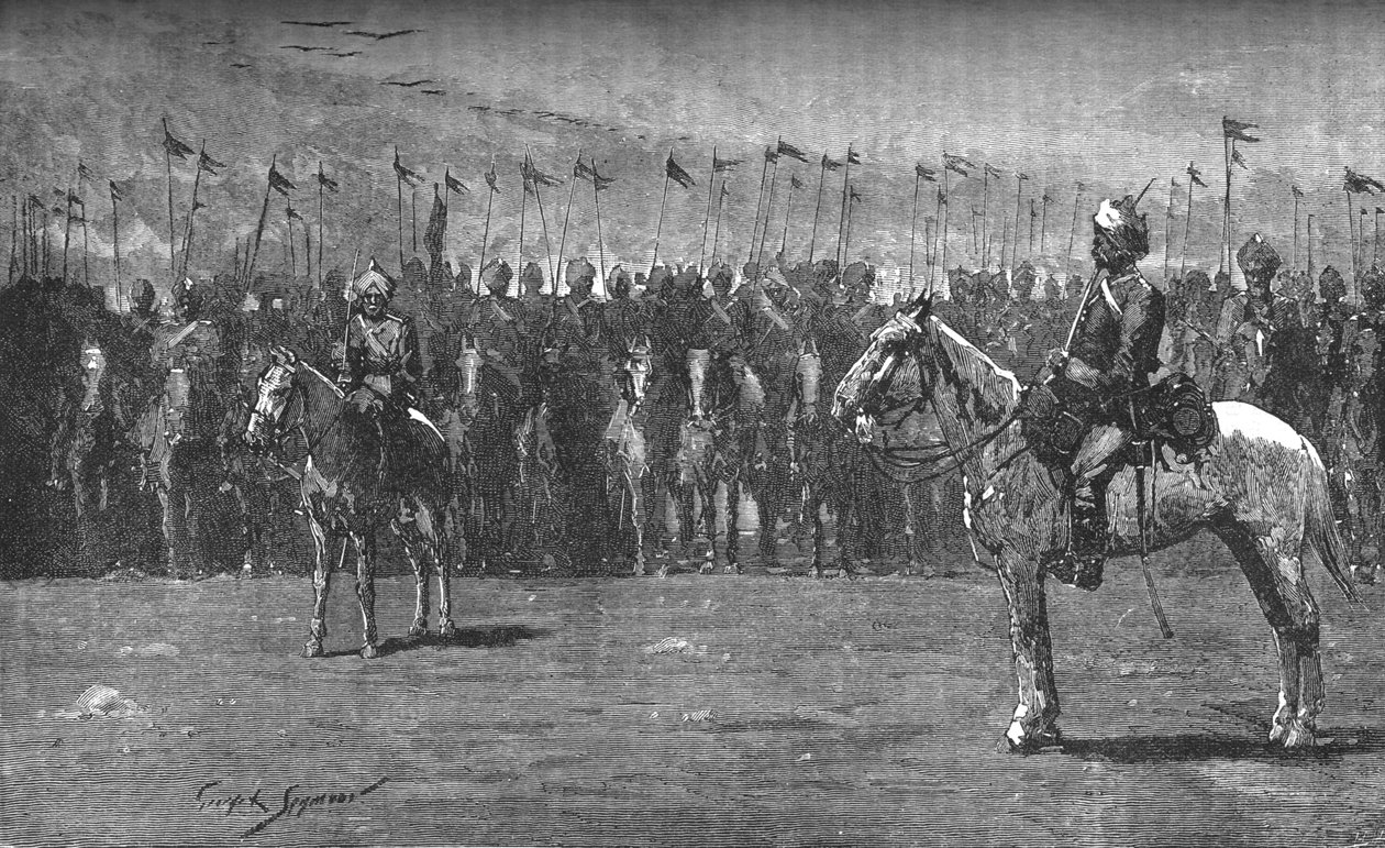 Indický kontingent - Třináctí Bengálští kopiníci, c1882 od Unbekannt