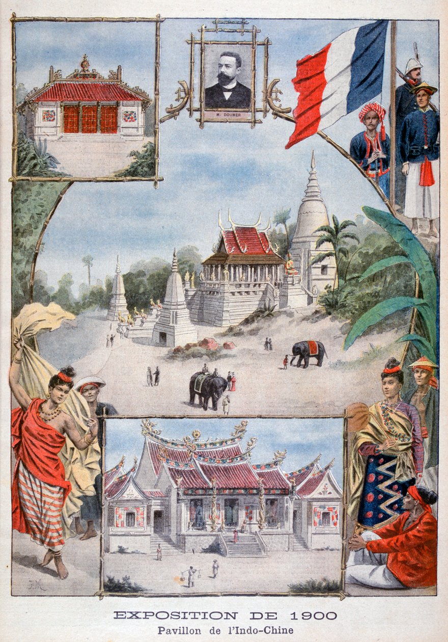 Indočínský pavilon na Světové výstavě v roce 1900, Paříž, 1900 od Unbekannt