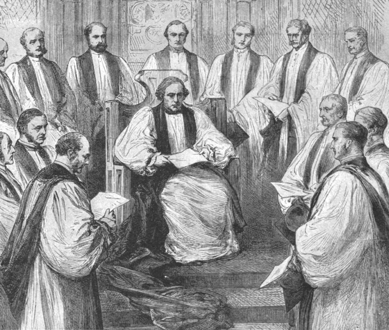 Instalace Dr. Bensona jako arcibiskupa z Canterbury, 22. března 1883, 1901. od Unbekannt