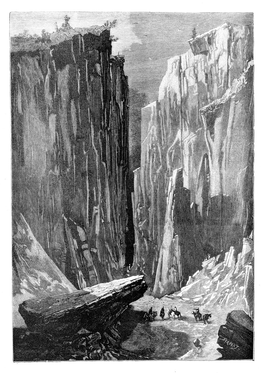 Defilé Železné brány na trase Karshi-Derbent, Afghánistán, 1895 od Unbekannt
