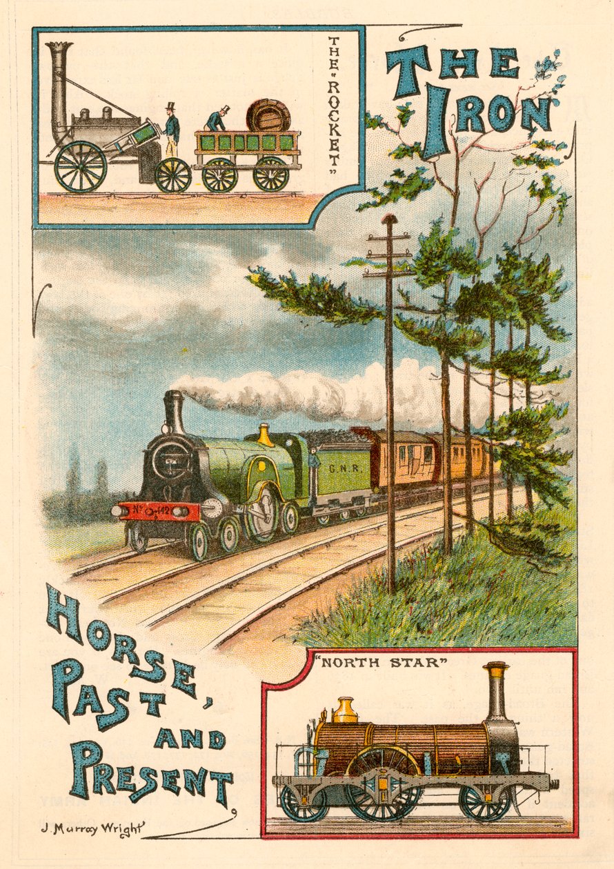 The Iron Horse Minulost a současnost, c1900 od Unbekannt