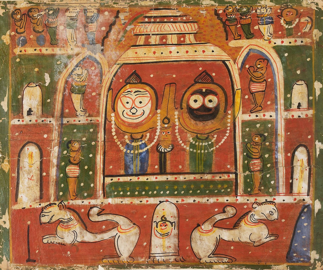Jagannatha Trio ve svatyni v Puri, 1931 nebo 1932 od Unbekannt