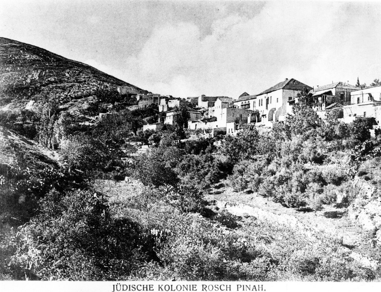Židovská kolonie Rosch Pinah, kolem roku 1900 (fotolitho) od Unbekannt