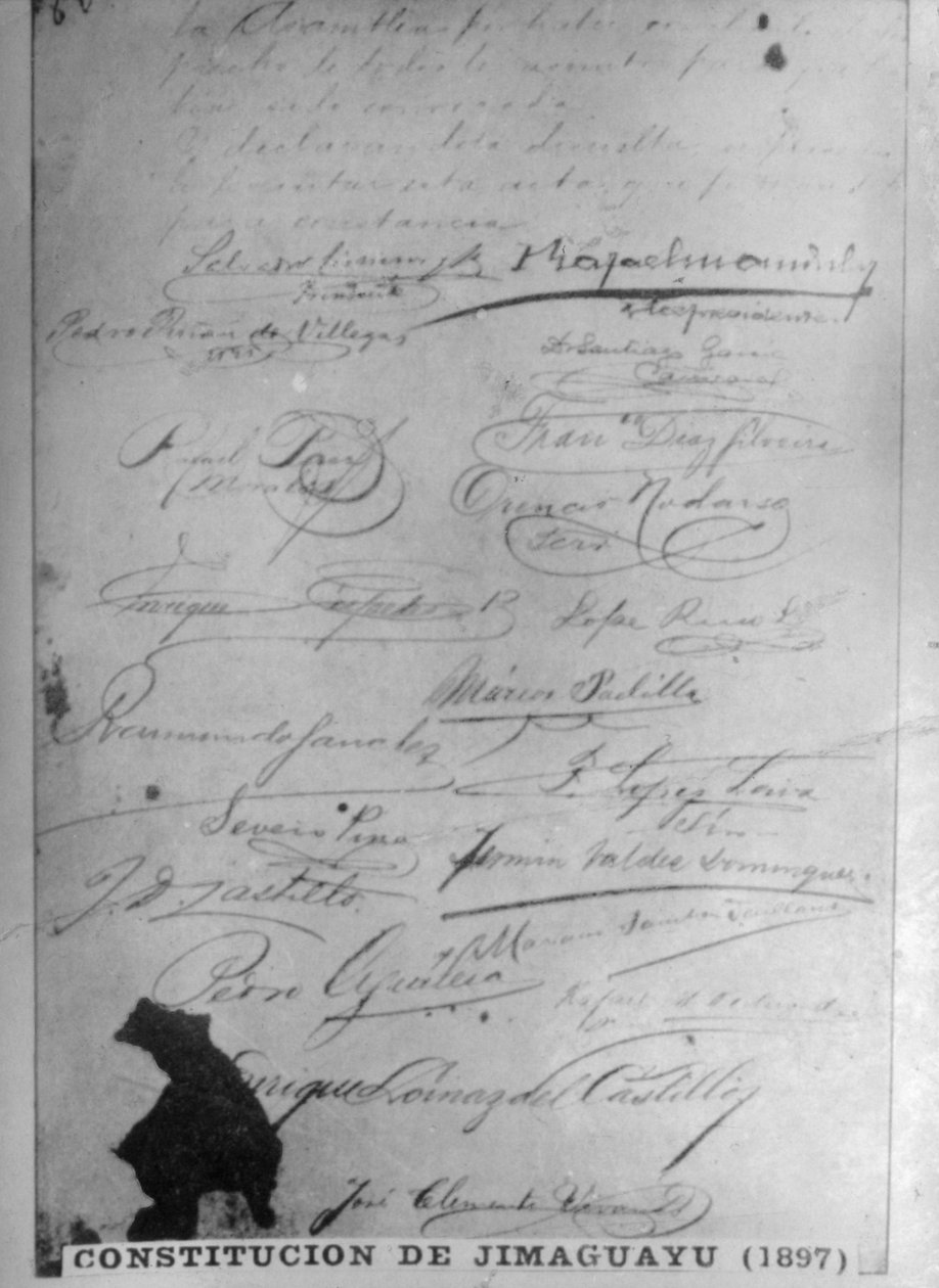 Ústava Jimaguayu, 1895, 20. léta 20. století od Unbekannt