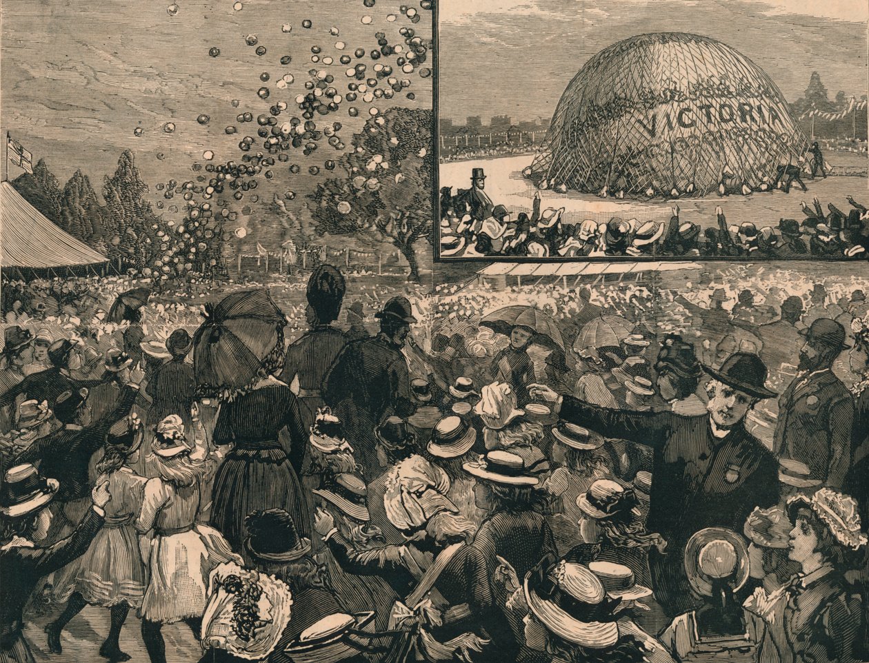 Jubilejní slavnost pro děti londýnských škol v Hyde Parku, 1887. od Unbekannt
