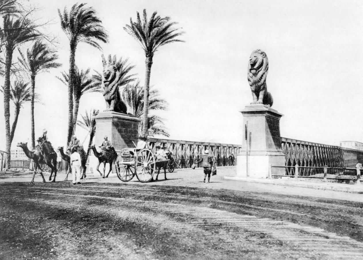 Most Kasr-El-Nil, Káhira, Egypt, 20. léta 20. století od Unbekannt