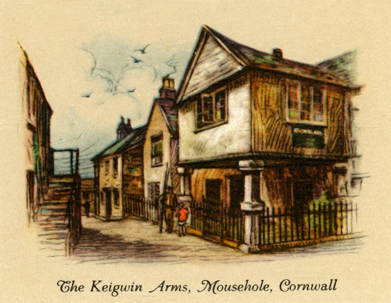 Keigwin Arms, Mousehole, Cornwall, 1936. od Unbekannt