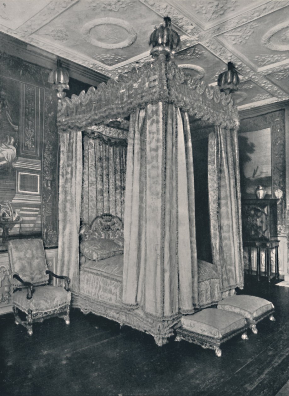 Královská ložnice v Knole. Bedstead Made for James I, 1928 od Unbekannt