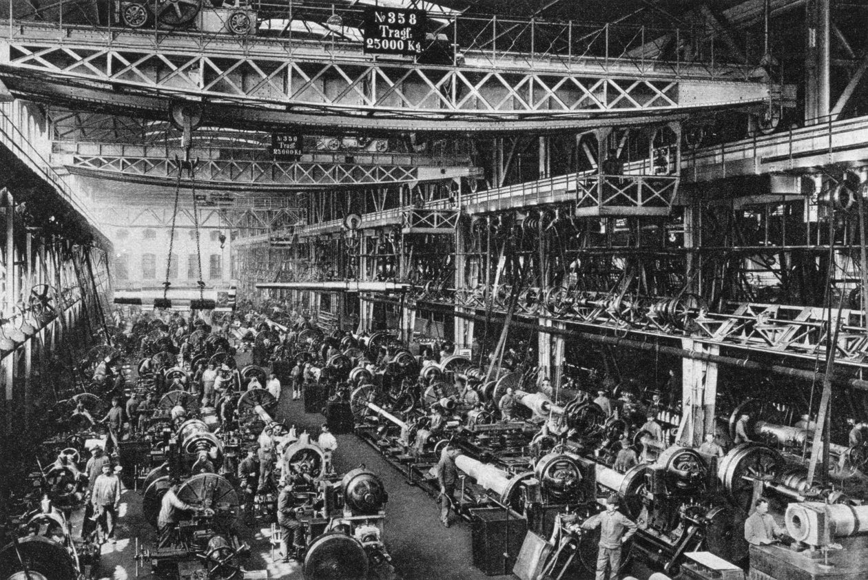 Továrna na zbraně Krupp číslo 1, Essen, Německo, první světová válka, 1917 od Unbekannt