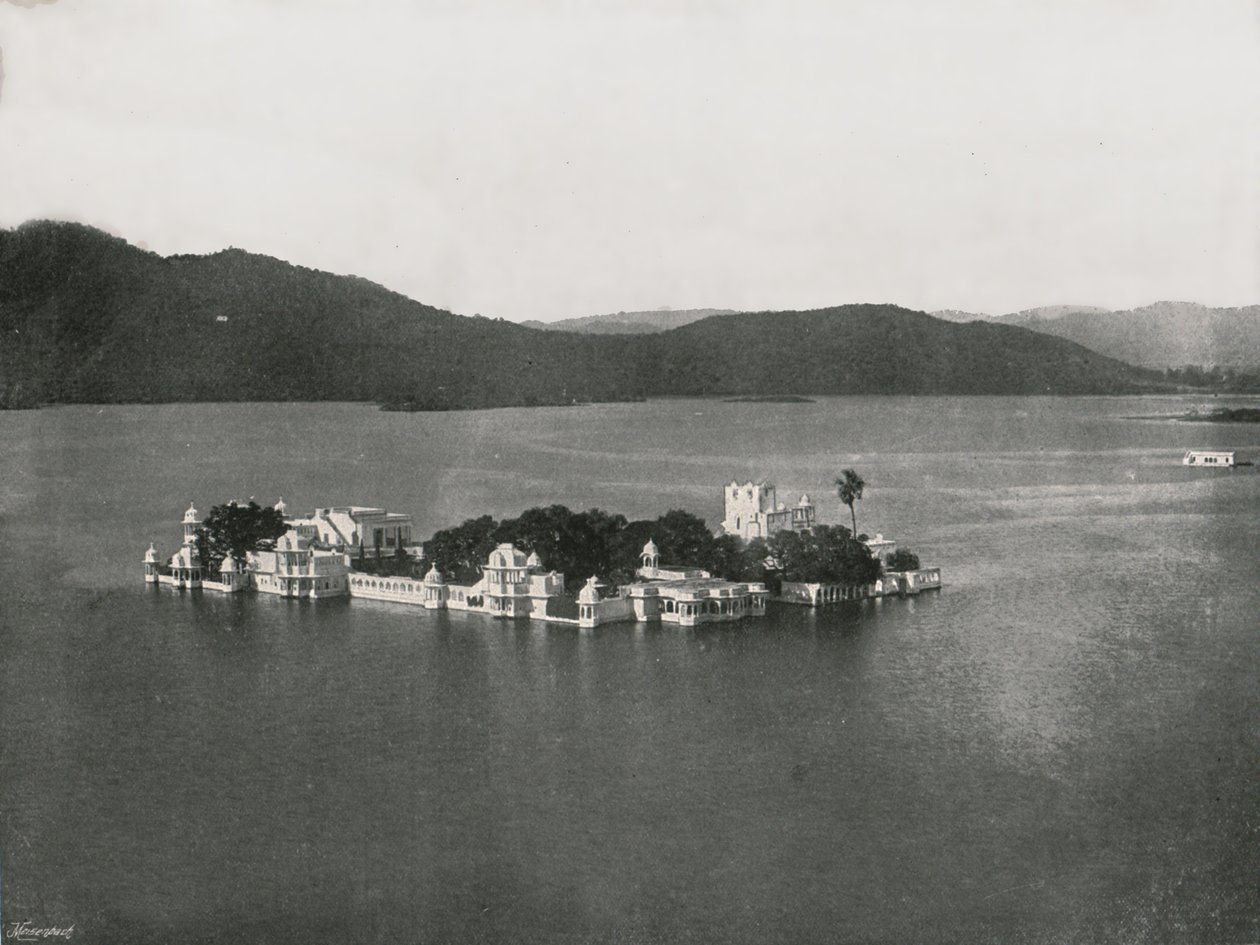 Jezerní palác, Udaipur, Indie, 1895. od Unbekannt