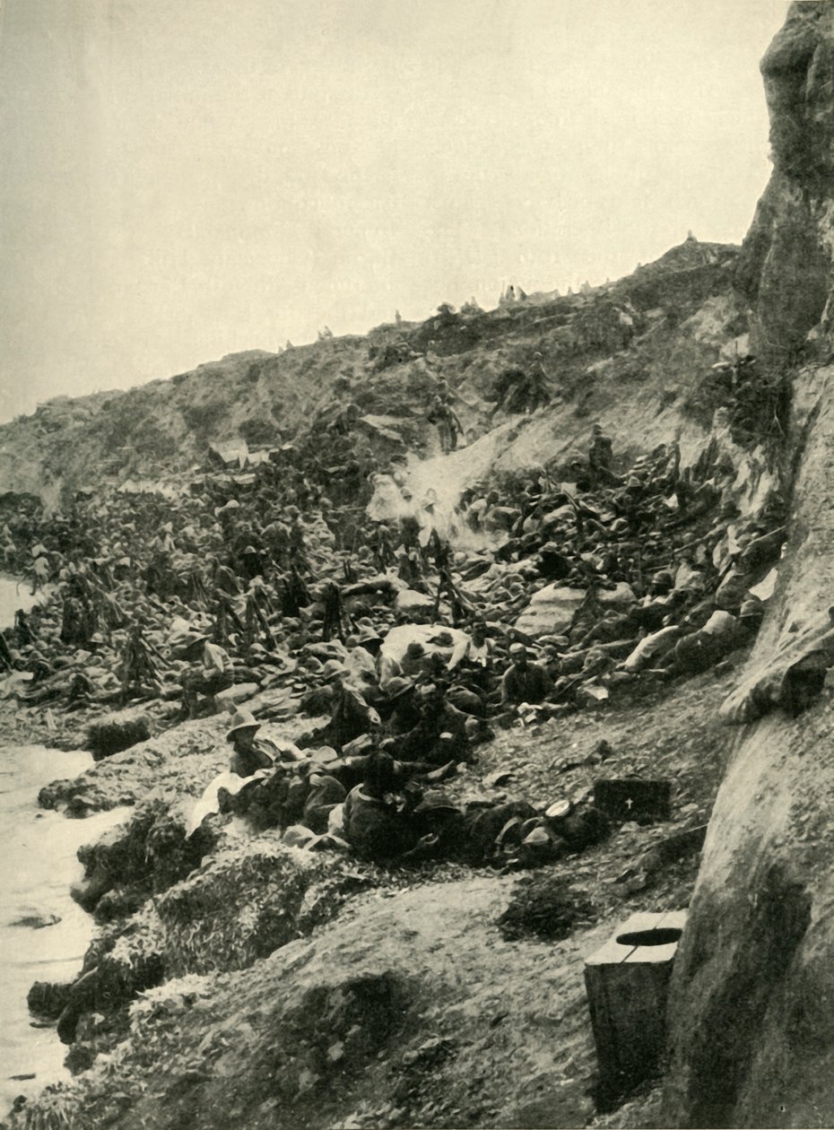 Vylodění v zálivu Suvla, poloostrov Gallipoli, první světová válka, 1915, c1920. od Unbekannt
