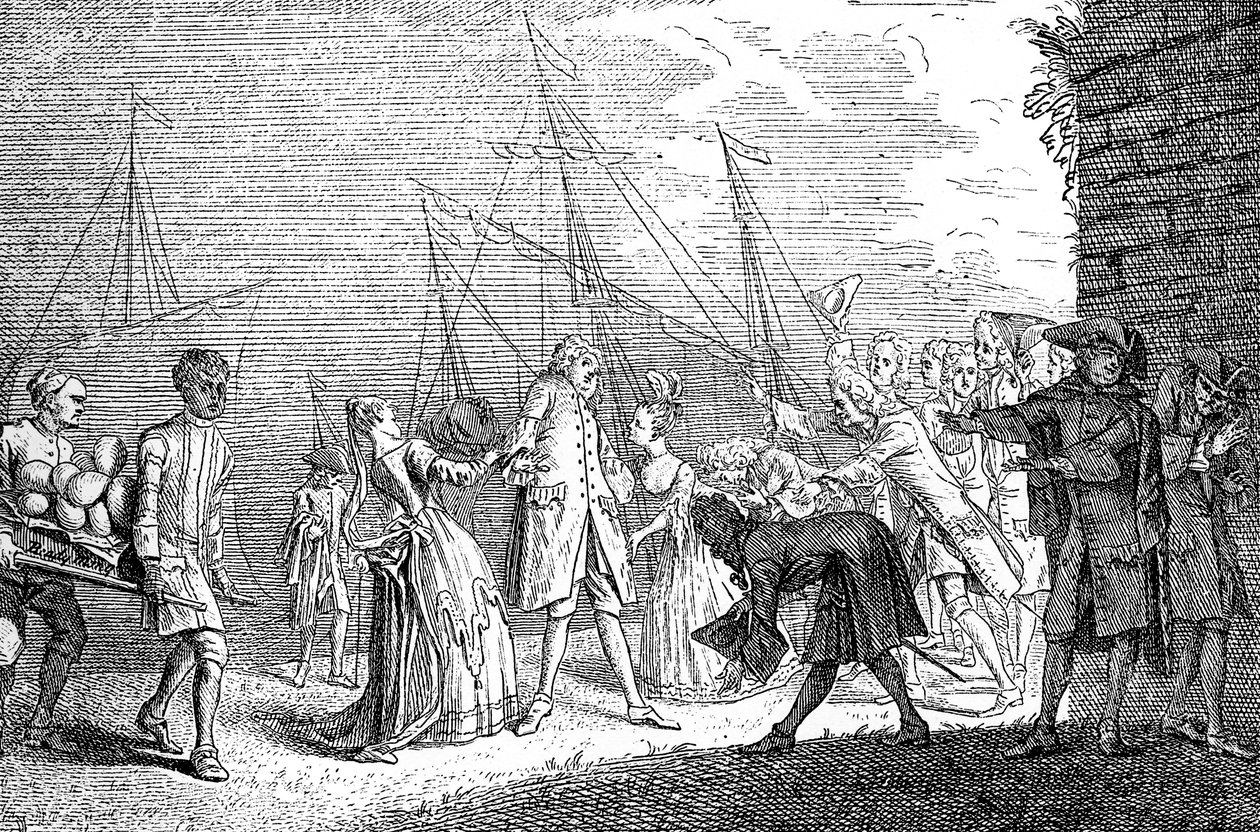 Přistání Senesina, 1720 od Unbekannt