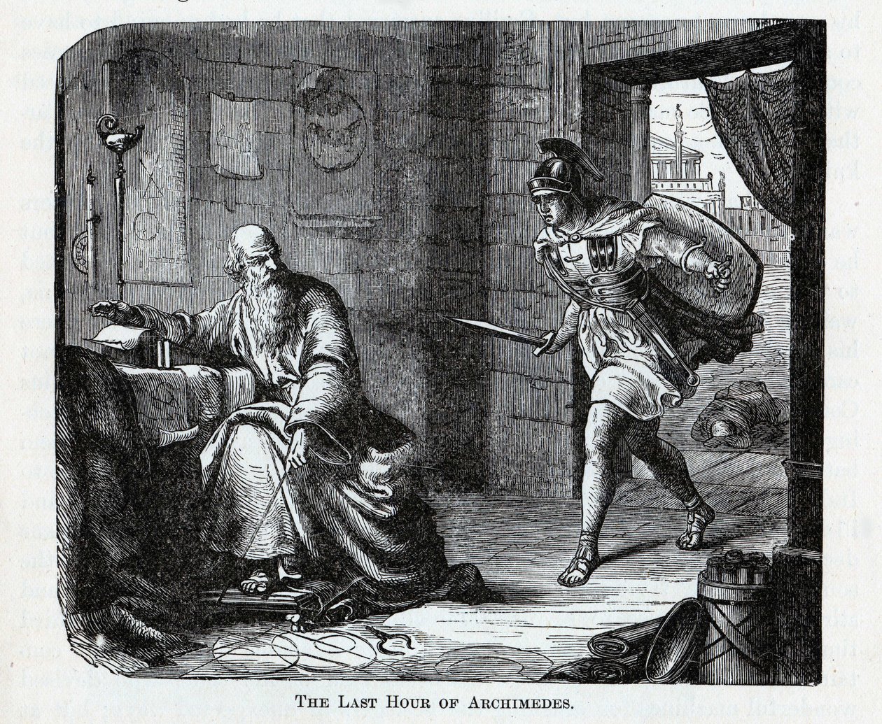 Poslední hodina Archiméda, 1882 od Unbekannt