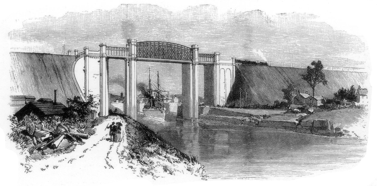 Latchfordský viadukt, Manchester Ship Canal, 1894 od Unbekannt