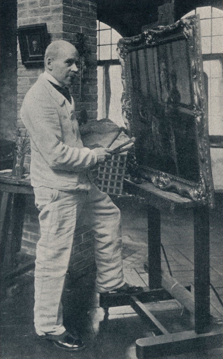 Pozdní Gaston La Touche ve svém studiu, c1913. od Unbekannt