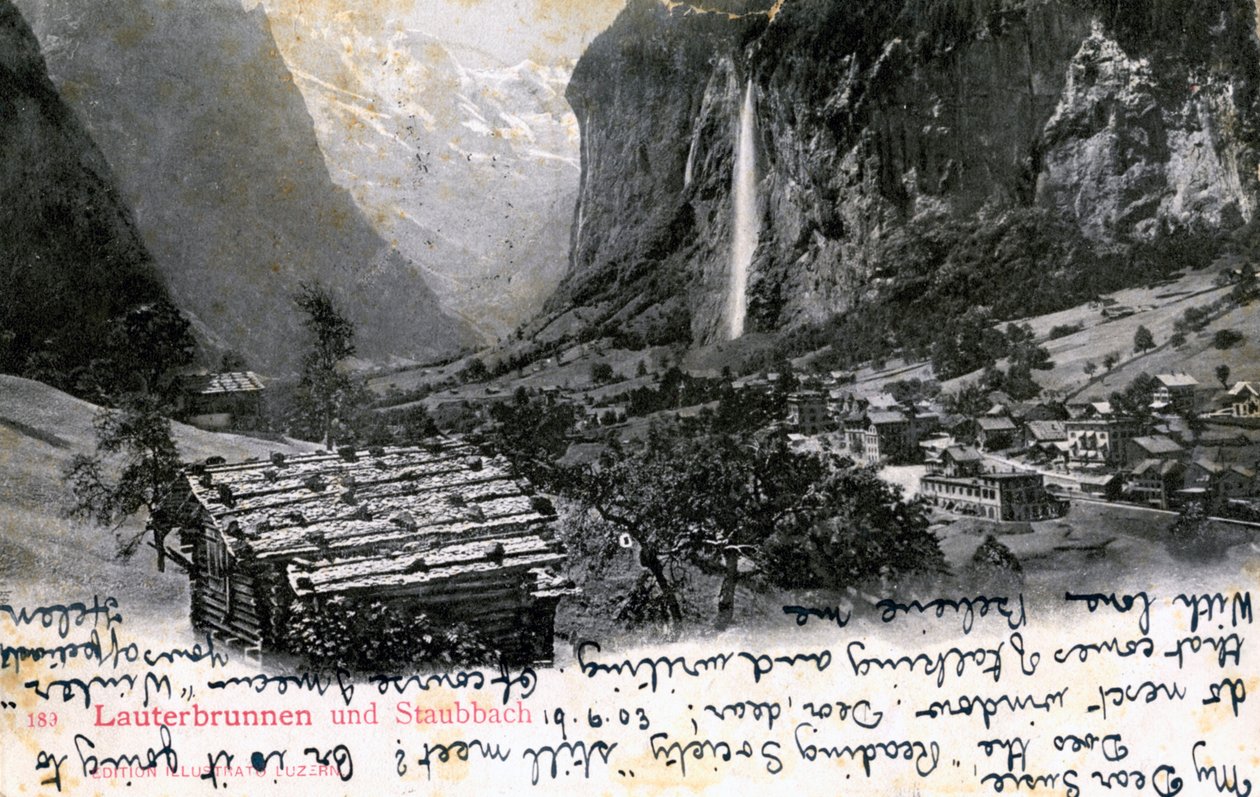 Údolí Lauterbrunnen, Berner Oberland, Švýcarsko, 1903 od Unbekannt