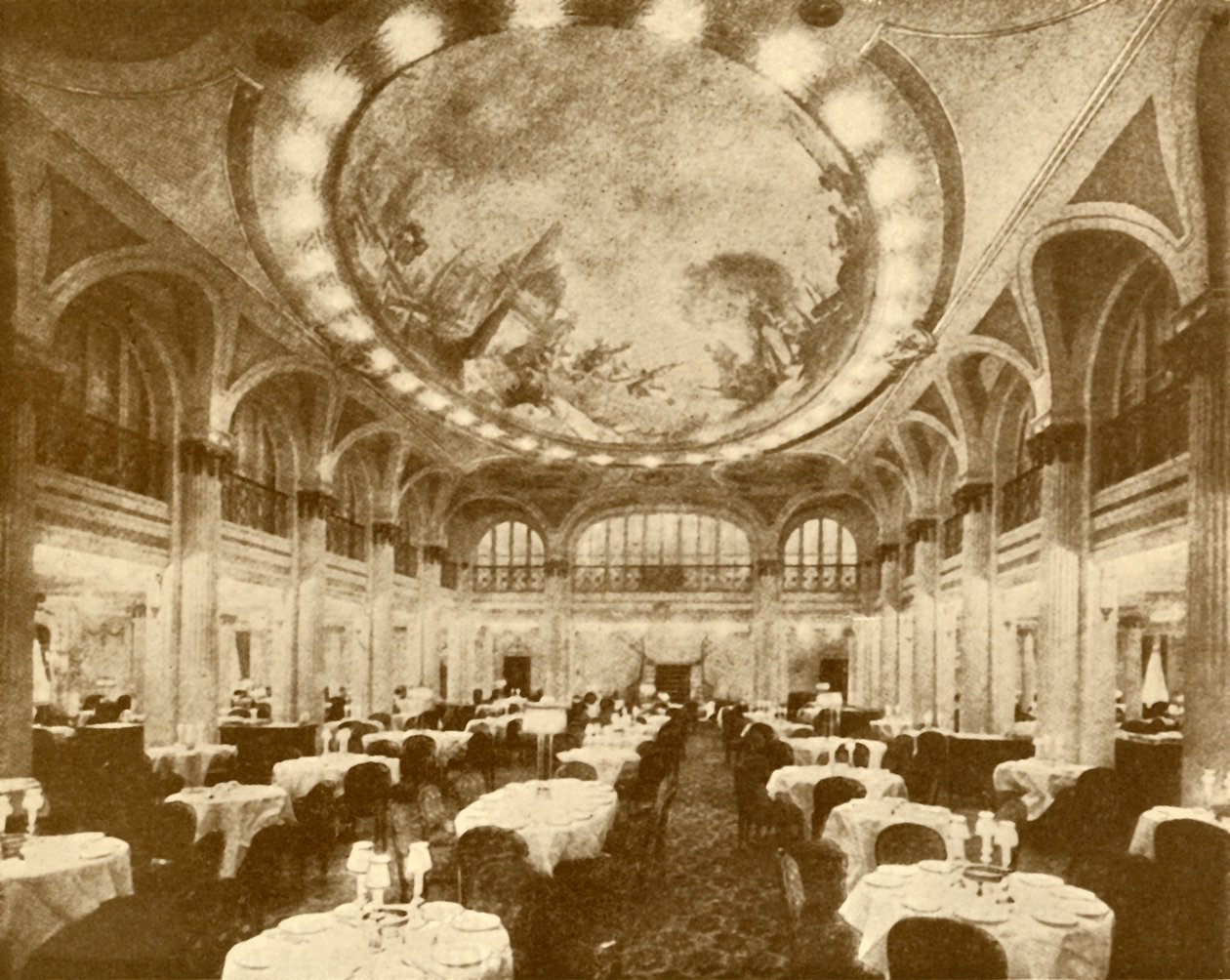 Bohatě vyzdobený hlavní jídelní salon Leviathana, c1930. od Unbekannt