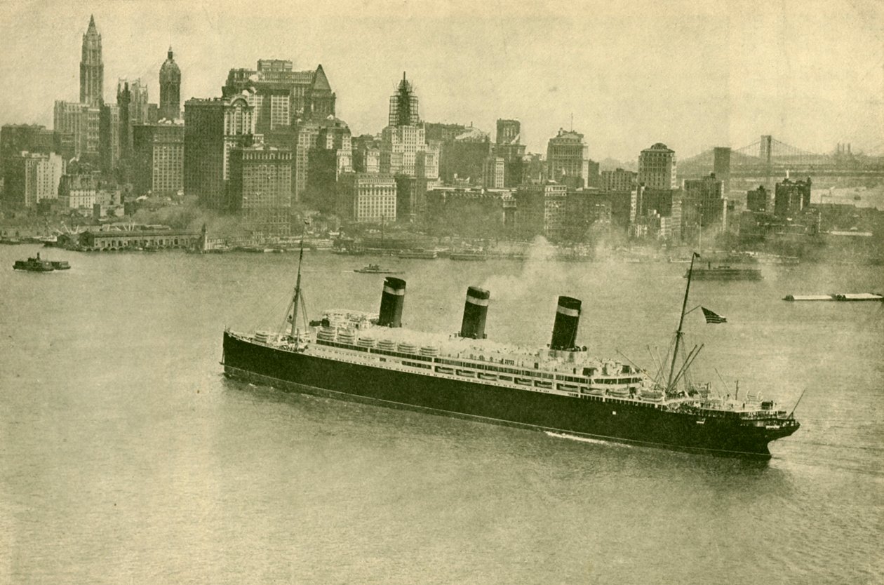 Leviatan v New Yorku, c1930. od Unbekannt
