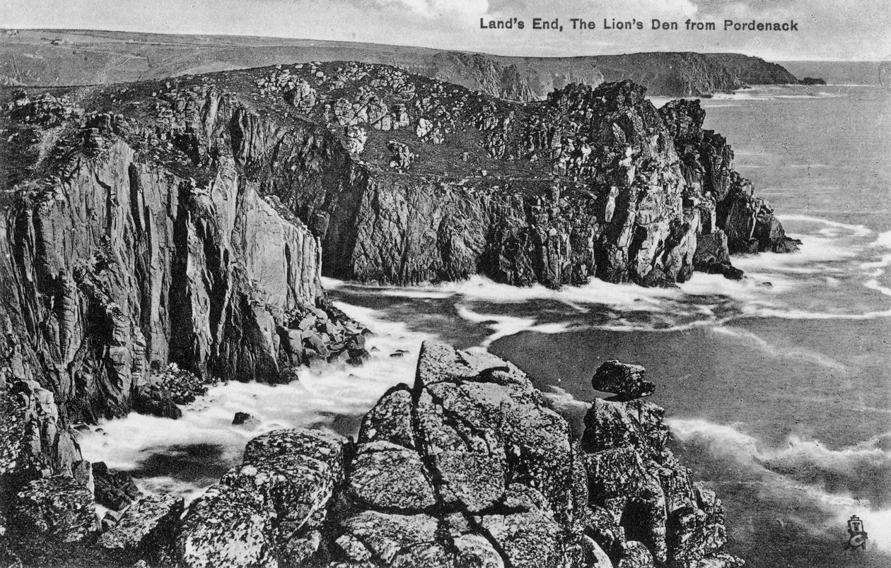 Lions Den z Pordenack, Lands End, Cornwall, počátek 20. století od Unbekannt