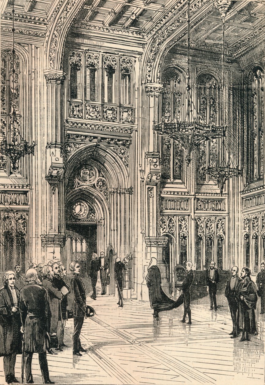 Lobby Dolní sněmovny, c1910 od Unbekannt