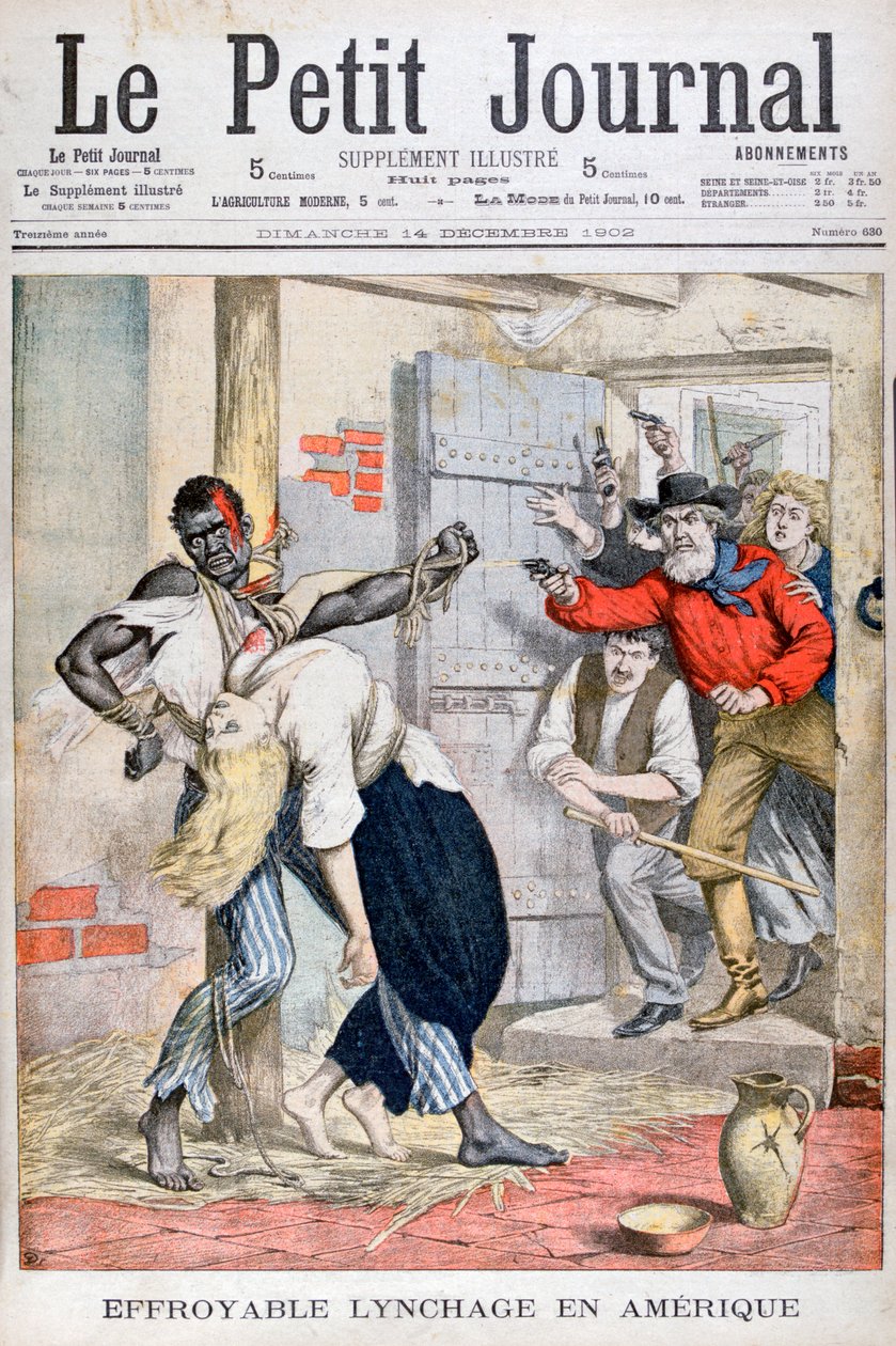 Lynčování ve vězení černocha a atentát na bílou ženu s ním spojený, 1902 od Unbekannt