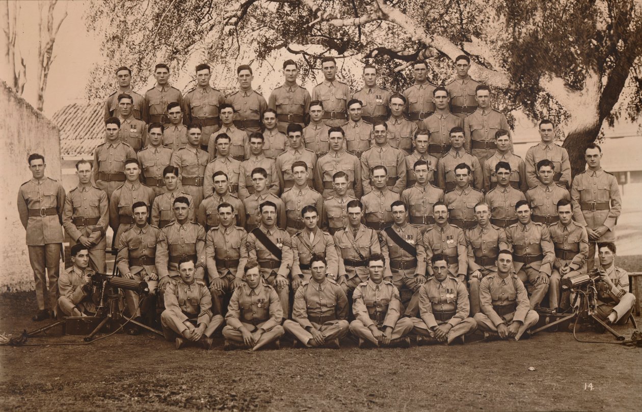 Kulometná četa prvního praporu, Queens Own Royal West Kent Regiment. Poona, Ind od Unbekannt