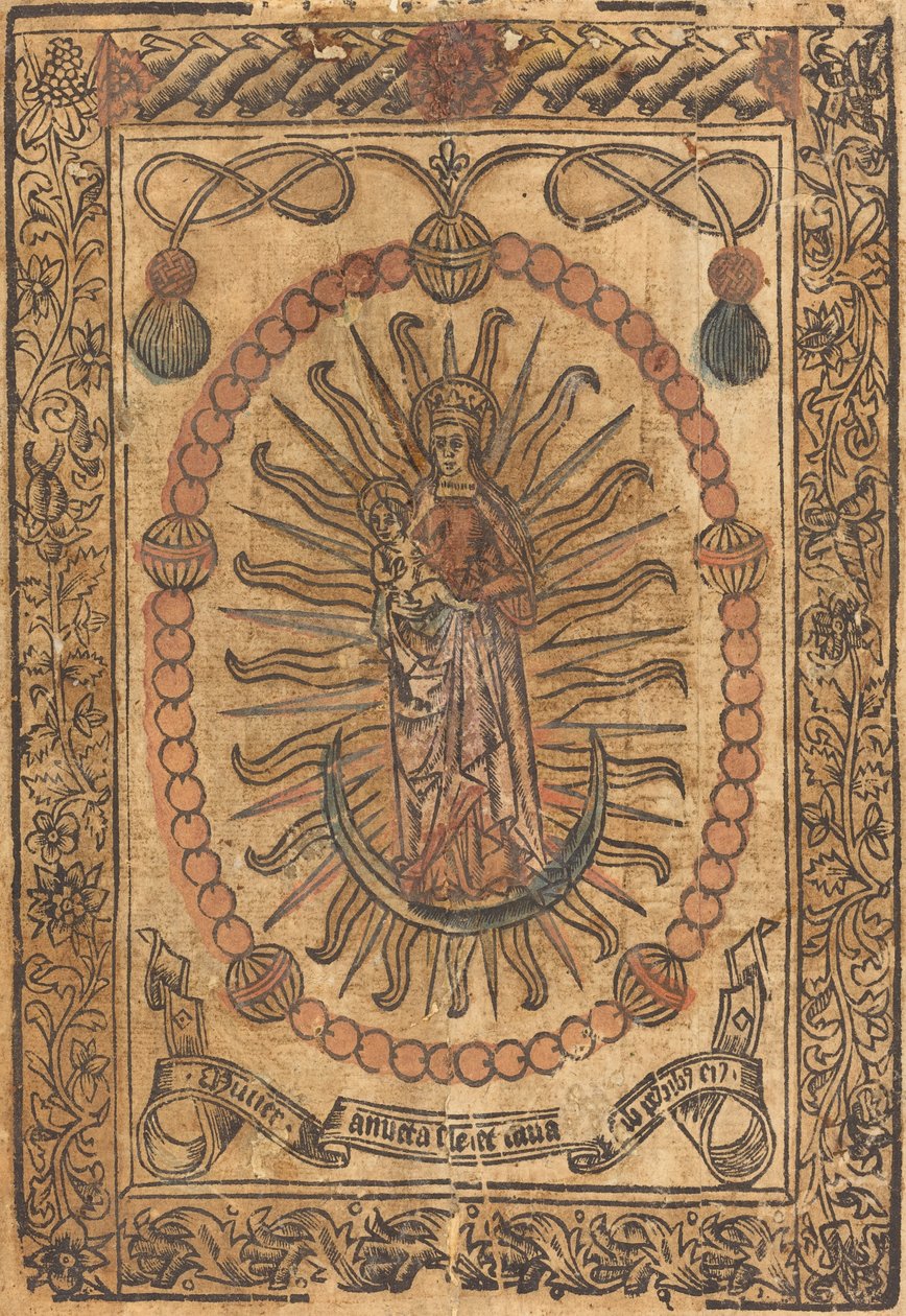 Madona s dítětem v růženci, c. 1490. od Unbekannt