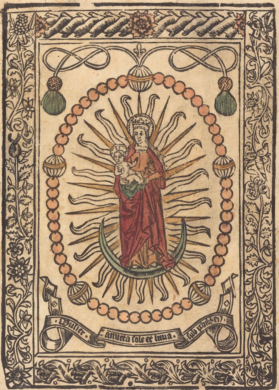 Madona s dítětem v růženci, c. 1490. od Unbekannt