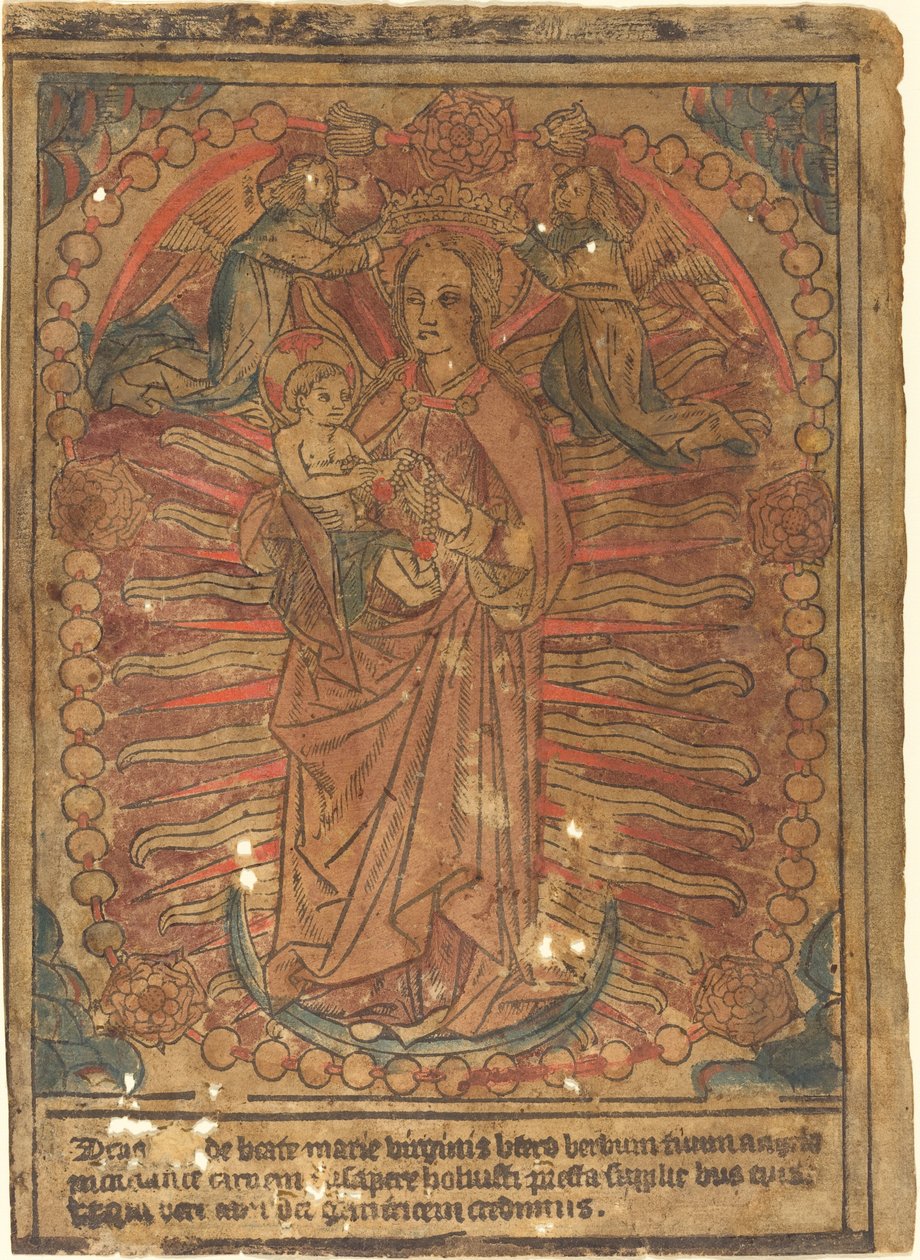 Madona s dítětem v růženci, c. 1490. od Unbekannt