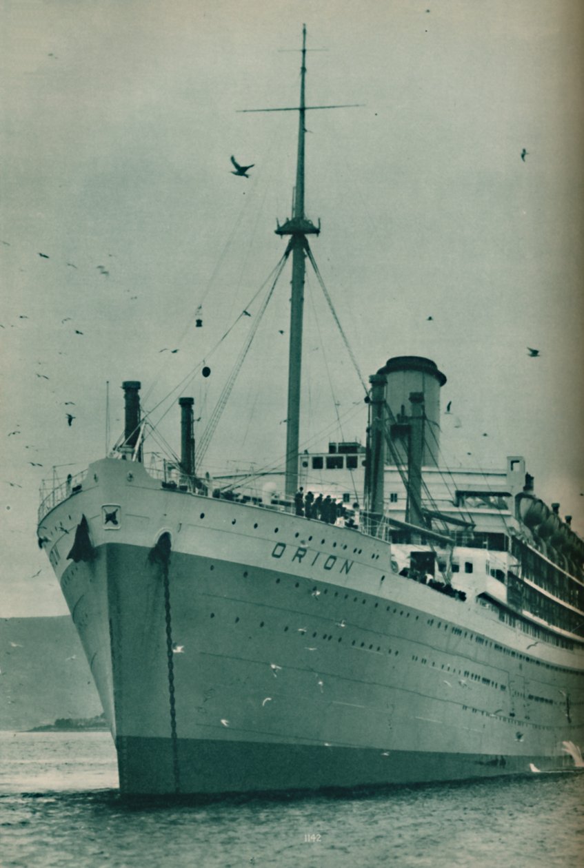 The Majesty of a Great Liner - The Orion at anchor, 1937 od Unbekannt
