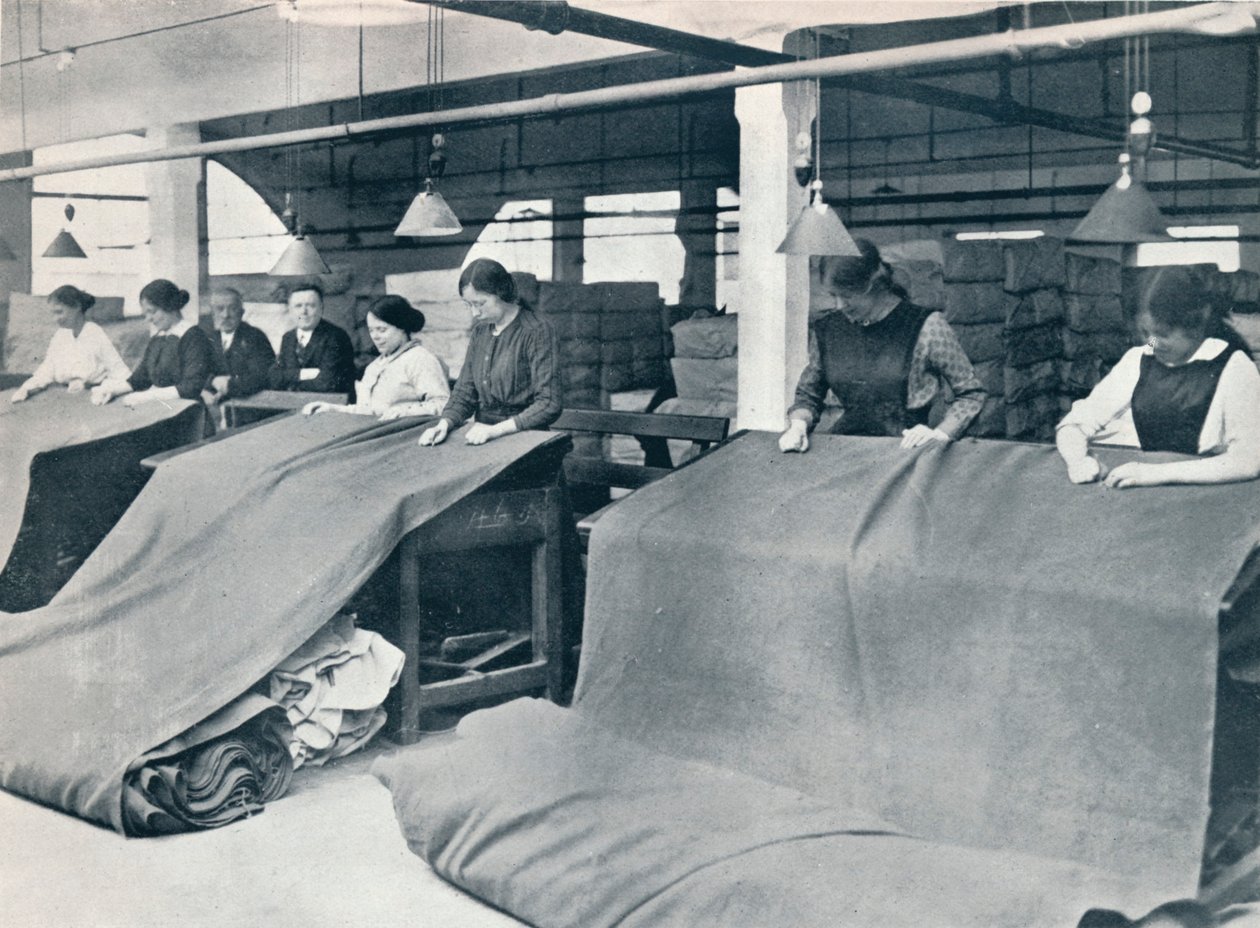 The Making of khaki: zkoumání hotové látky, c1914. od Unbekannt