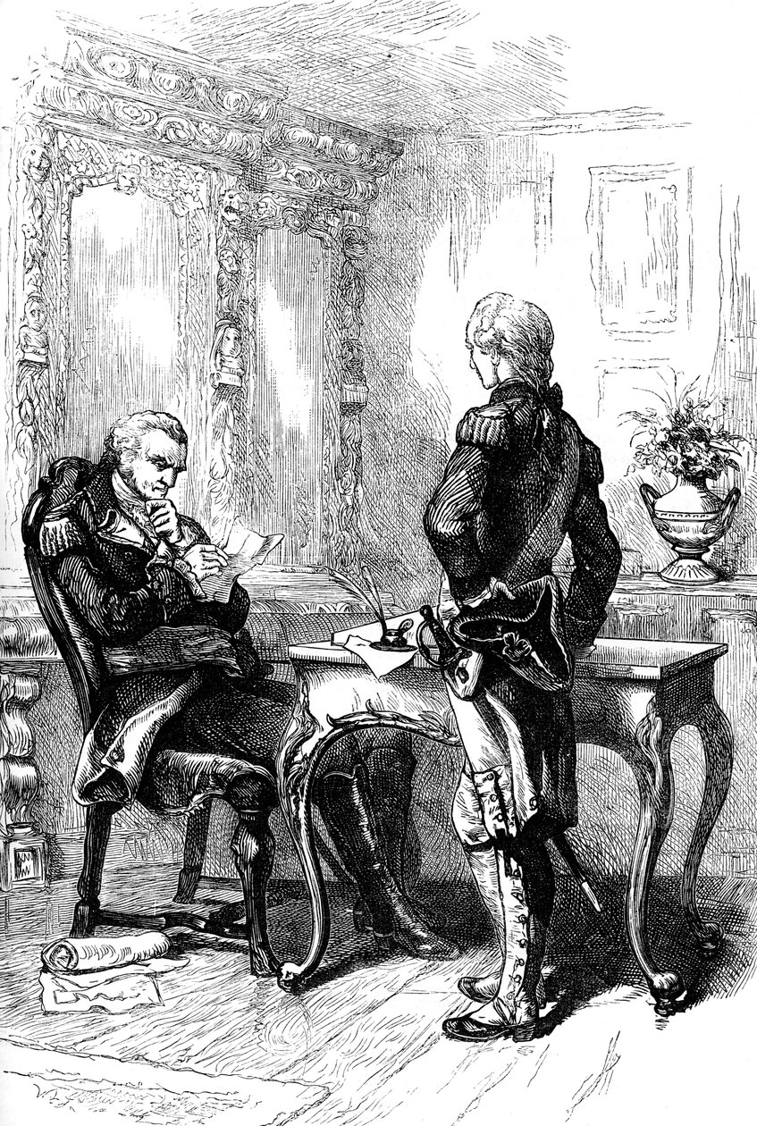 Markýz de Lafayette s Georgem Washingtonem, c1775-1781 c1880 od Unbekannt