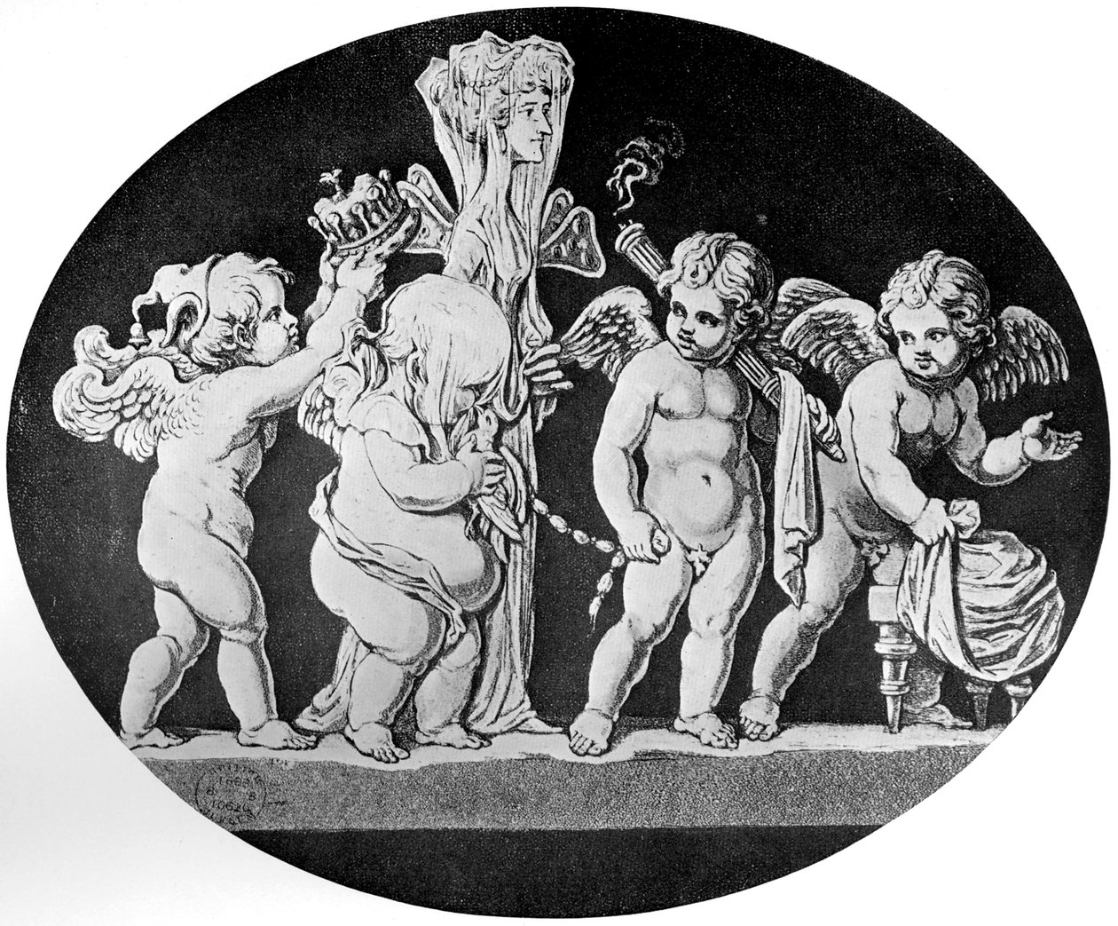 Manželství Cupida a Psyché, 1797 od Unbekannt