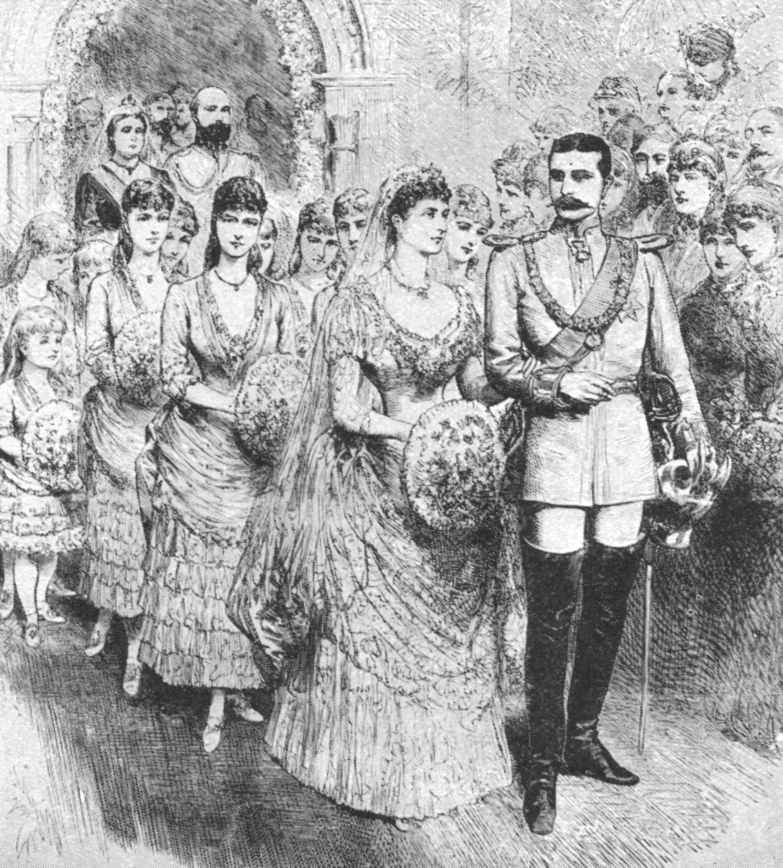 Sňatek princezny Beatrice s princem Jindřichem z Battenbergu...1885, 1901. od Unbekannt