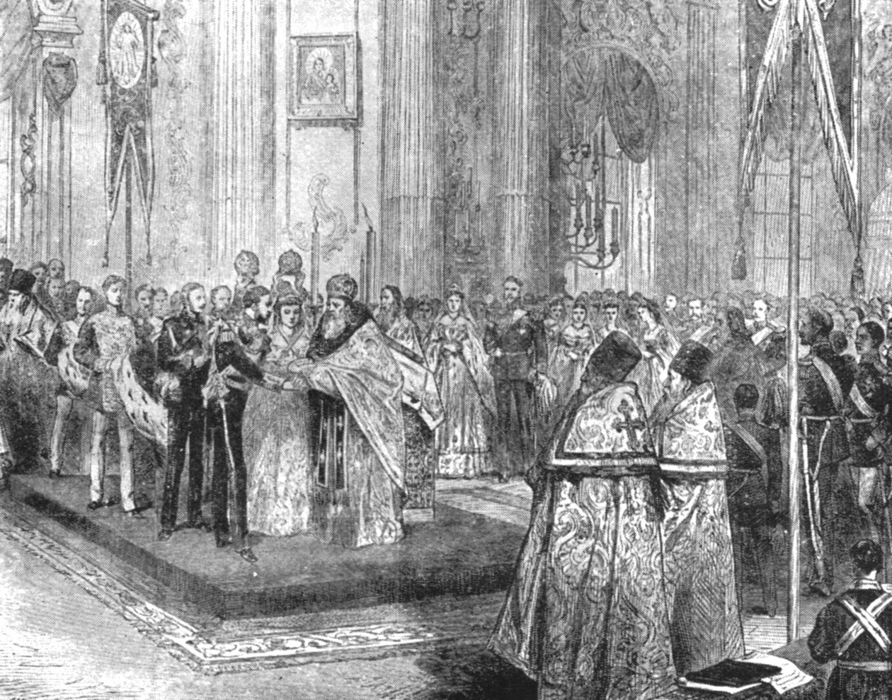Sňatek vévody z Edinburghu s velkokněžnou Marií Alexandrovnou...1874, 1901. od Unbekannt