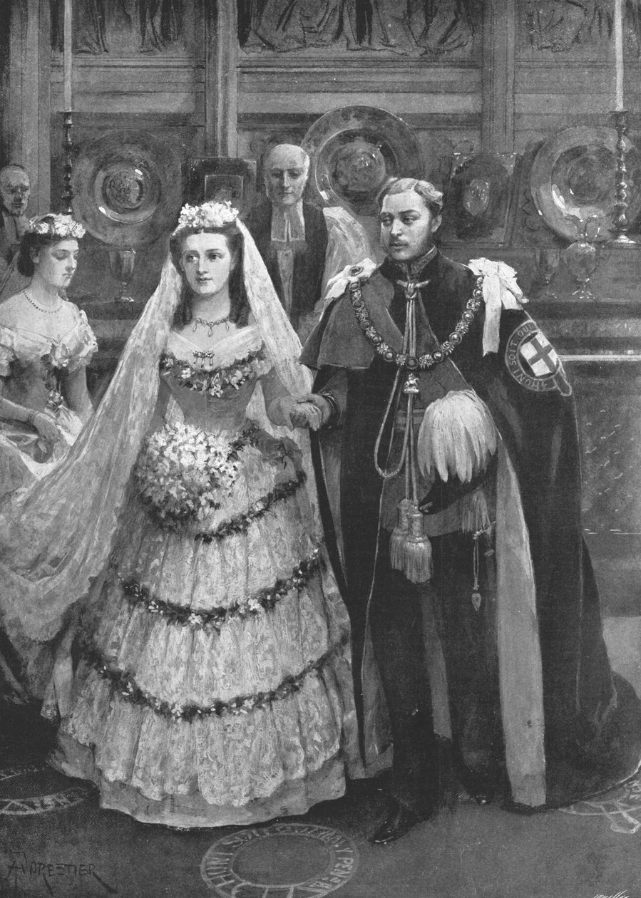Manželství prince z Walesu s princeznou Alexandrou Dánskou..., Windsor, 1863, 1901. od Unbekannt