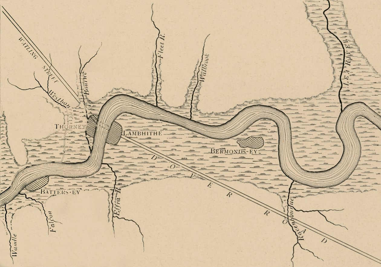 The Marshes of Early London, 1908 od Unbekannt