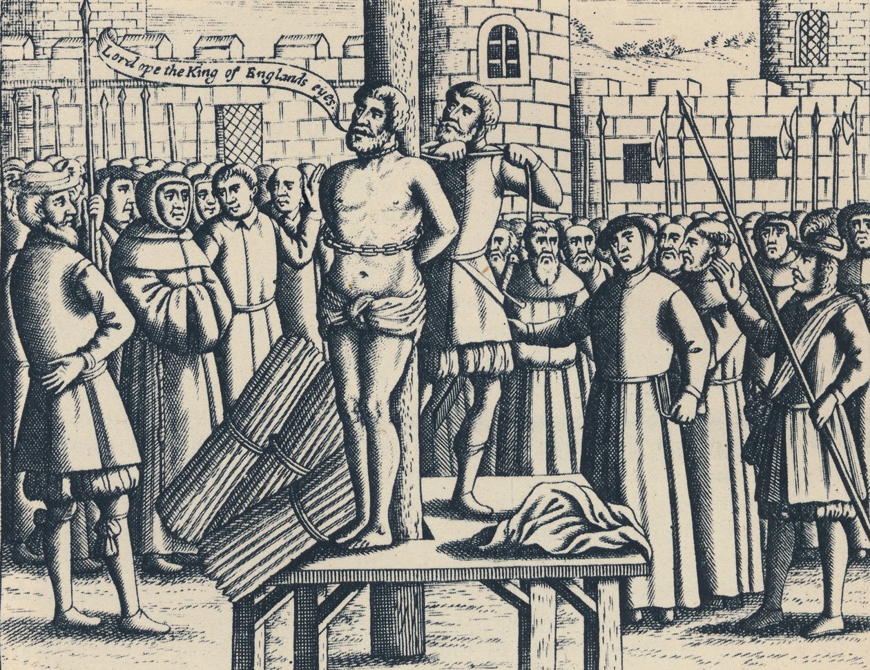 Mučednictví mistra Williama Tindalla ve Flandrech u hradu Vilvoorde, 1563, 1947 od Unbekannt