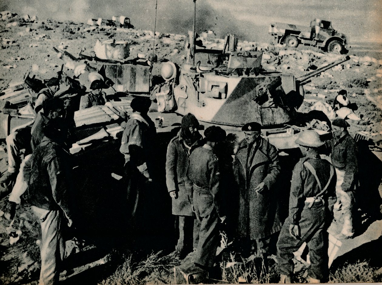 Setkání v El Duda. 26. listopadu obsadila tobrucká posádka El Duda, 1941 1944 od Unbekannt