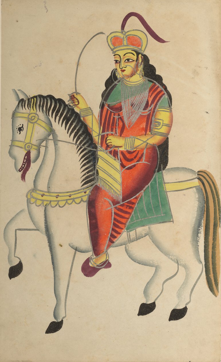 Vzpoura hrdinky Rani Lakshmi Bai z Jhansi, 19. století. od Unbekannt
