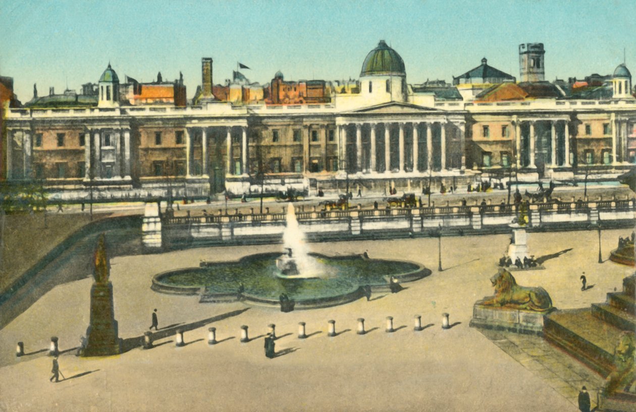 Národní galerie a Trafalgarské náměstí, Londýn, c1910. od Unbekannt