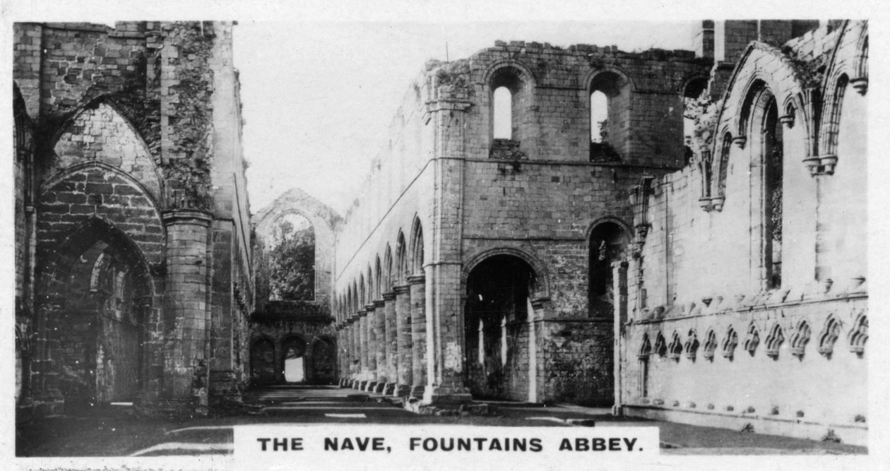 The Nave, Fountains Abbey, North Yorkshire, c1920 od Unbekannt