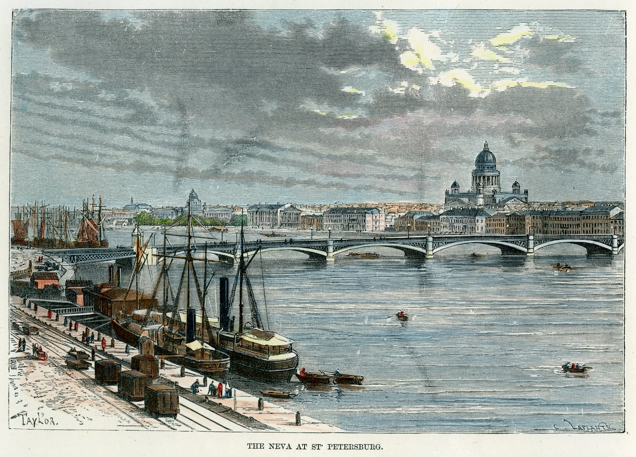 Něva v Petrohradě, Rusko, c1880 od Unbekannt