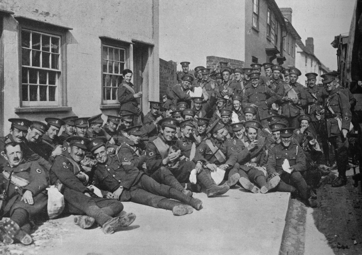 Nová armáda ve výcviku: Odpočinek u silnice, 1915 od Unbekannt