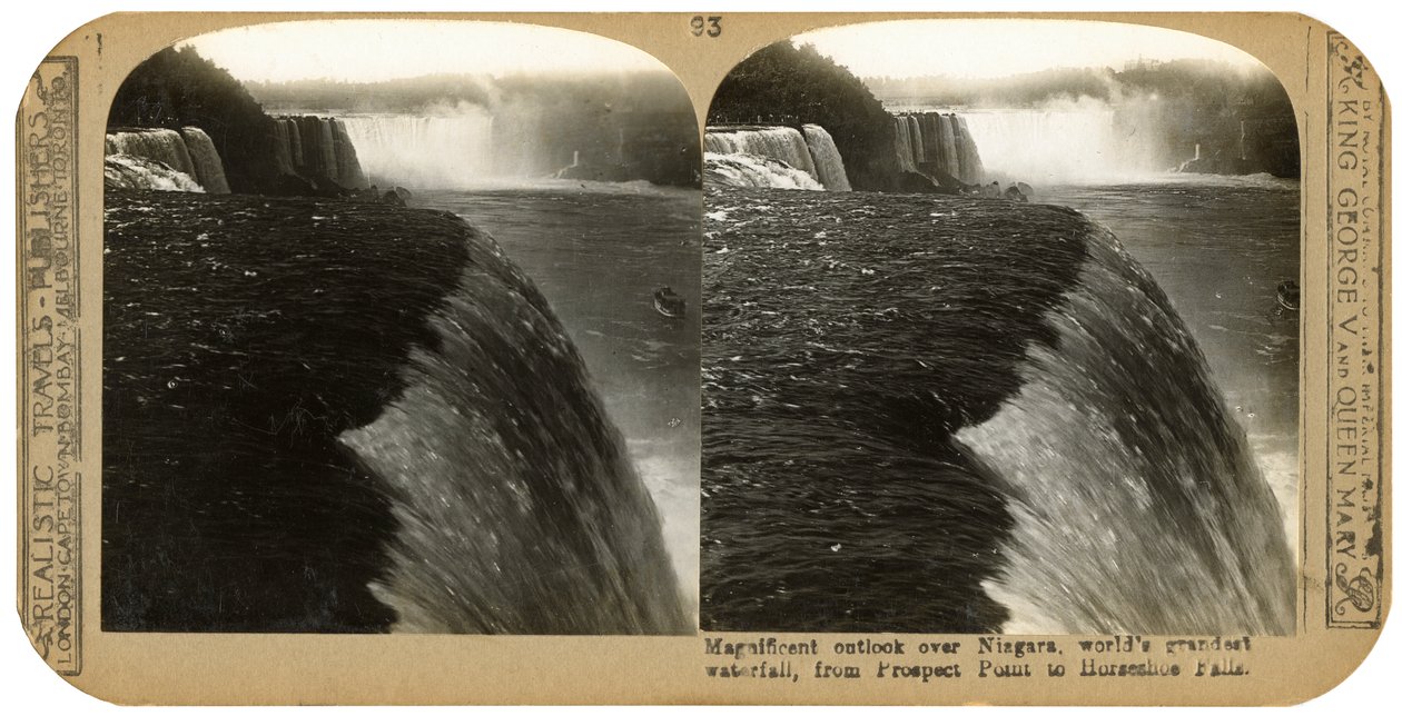 Niagarské vodopády, od Prospect Point po Horseshoe Falls, konec 19. století od Unbekannt